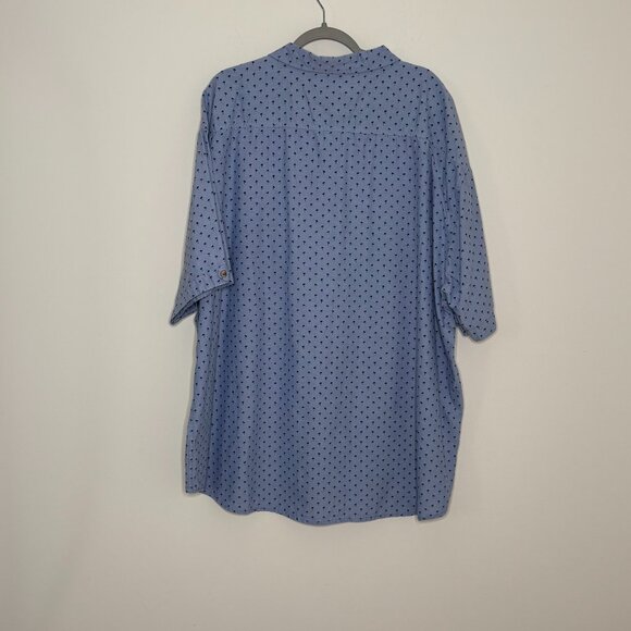 Steve's Jeans Blue Button Up Shirt with Palm Tree Print Size 5x - Picture 2 of 9